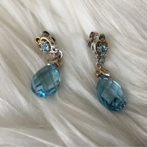 Vintage Michael Valitutti “Gems en Vogue “ Natural Gemstone Briolette Earrings